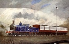 Steam locomotive express Carlisle Glasgow Train c1920s-30s Vintage Postcard picture