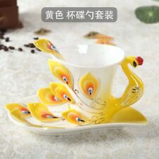 Creativity Hand Crafted Porcelain Shape Coffee Tea Cup Saucer Spoon Sets picture