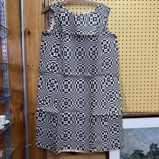 Rare Geometric Scott Paper Dress Women's Orig. Box & Scott Coupons C 1965 picture