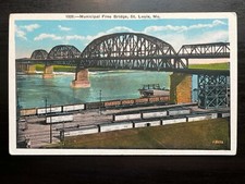 Vintage Postcard 1915-1930 Municipal Free Bridge, St. Louis, Missouri (MO) picture