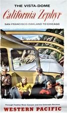 Two Rare Western Pacific Railroad California Zephyr Original Posters from 1950 picture