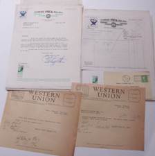 1933 Lamson Goodnow Albert Pick Chicago IL Worlds Fair Postmark Ephemera L380A picture