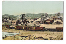 Goldfield NV RPPC Postcard Mohawk Mine Industrial View RR Cars Headstocks picture