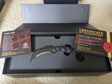 Halfbreed Blades CQB-02S BLK Talon Fixed Blade Knife 3.54