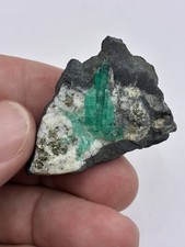 19g Natural Untreated Emerald Specimen Muzo Matrix Calcite Pyrite Quartz picture