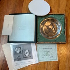 Franklin Mint ‘The Night Heron’ Sterling Silver Plate Audubon Society, 182grams picture