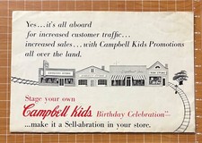 ADVERTISING CAMPAIGN FOR CAMPBELL KIDS BIRTHDAY IN STORES~TV & LIFE MAG~1954 picture