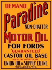 Paradine Motor Oil for Fords, Union Oil Co. NEW METAL SIGN: 12x16