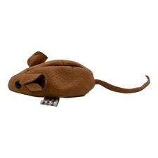 Vtg Sandy Vohr’s Leather Zoo Brown Mouse Made In Korea Vohr Collectible HTF RARE picture