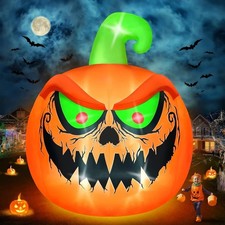 15 FT Giant Halloween Inflatable Pumpkin Outdoor Decorations Blow up Yard Build- picture