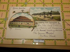 1906 Illinois State Fair Postcard Springfield IL Coliseum German Baptist Church picture
