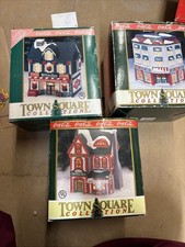 Lot of 3 Coca-Cola Vintage Town Square Collection see pictures As Is Sale picture