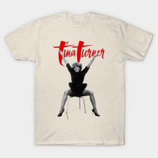 Vtg Tina Turner Singer Short Sleeve White T- Shirt S- 5XL All Size US137 picture