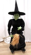Vntg Gemmy 4.5' Sitting Wicked Witch of the West Wizard of Oz Motion Activated picture