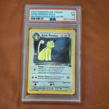2000 Pokemon Dark Persian Holo #17 PSA 7 FULL SWIRL Black Star Promo WOTC picture