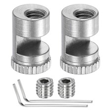 2 Set 3.5mm Folding Knife Thumb Studs Replacement with Hex Wrench Silver# picture