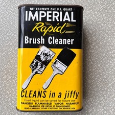 Vintage Imperial Rapid Brush Cleaner  One Quart Empty Can picture