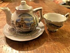 Vintage Small Miniature Mid Century China Town San Francisco Tea Pot Set Rare picture