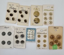 Lot 9 Vintage Button Cards 49 Buttons Nautical Anchor Blazer Crest La Petite picture