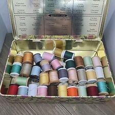 23 Vtg Thread Spools Sewing Craft Belding J&P Coats Clark Star Stovers Tin 1992 picture