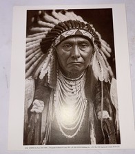 Vintage 2000 Edward S Curtis Chief Joseph Nez Perce Framed Poster Print Azusa picture