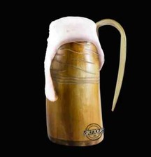Medieval Viking Tankard Drinking Horn Beer Mug Vintage Ale Mead Home Table Gifts picture