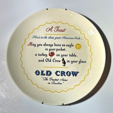 RARE Vintage Hand Painted Old Crow 
