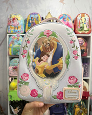 RARE HTF Loungefly Disney Beauty and the Beast magic mirror picture