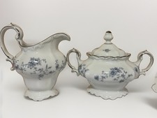MINT Johann Haviland Blue Garland Creamer & Sugar Bowl Set – Bavaria picture