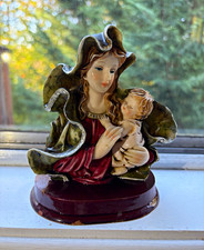 Virgin Mary Holding Baby Jesus Ceramic Figurine Christianity Statue picture
