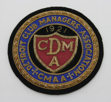 Vintage Bullion Patch CMAA Detroit Club Managers Association of America picture