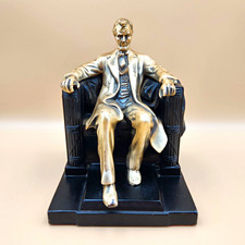Bronze Abraham Lincoln Monument Statue Bookend Sculpture Figurine - Heavy picture
