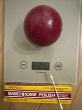Vintage RARE Oxblood Bakelite Carom Ball 216g S D Marked Dark Cherry Tesbih picture