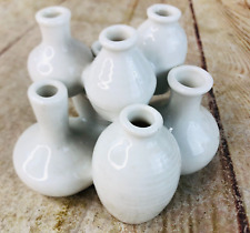 vtg mini single stem vase collection white farmhouse picture
