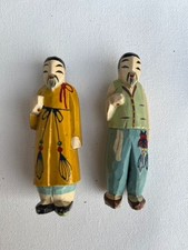 Two Vintage Wooden Hand-Carved Figurines  picture
