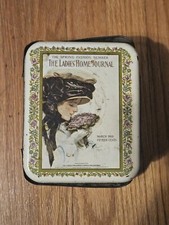 The Ladies Home Journal Advertising Tin with Lid and Handles March 1910 picture