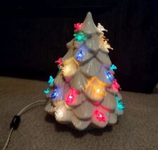 Vtg Ceramic Christmas Tree Off White 11.5
