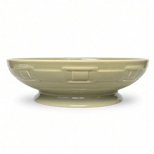 Longaberger Woven Traditions LG Footed Pasta Bowl Sage 3234860 w/ Box picture
