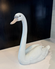 Vintage Lladró Graceful Swan Porcelain Figurine 5230 Spain Retired Mint picture