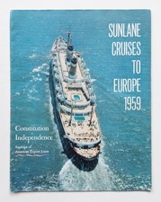 1959 American Export Lines Sunlane Cruises Brochure SS Constitution Ocean Liner picture