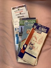 Road Maps Chicago, Illinois, Interstate, USA Vintage Lot Of 4 picture
