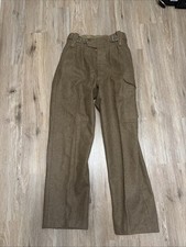 Vtg British Army 1955 Pattern Battledress Trousers Wool Pants Size 10 picture
