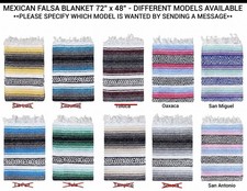 Authentic Mexican Falsa Yoga Blanket Hand Woven 72in x 48in - MESSAGE FOR MODEL picture