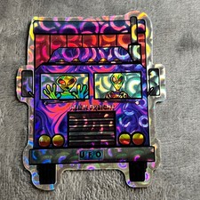 Lot 10 Vintage 1998 UFO Alien Freight Prism Stickers Holographic Truck Decal picture