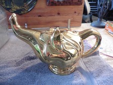 Guy Lindsay Kohn Limited Edition The Flame Teapot 24 Karat Gold Hand Glazed Thai picture