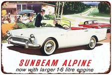 Sunbeam Alpine Auto Ad Vintage Reproduction Metal sign picture