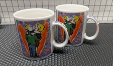 (2) CHALEUR SHINDO Wonderful World Art Coffee Tea Mug Valentine Love Couple picture