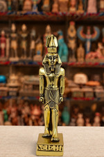 Unique Golden Ancient Egyptian Egyptian Ramses II Statue picture