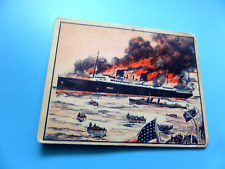 1940 Gum Inc. War News F-L-A-S-H trading card #137 Crew Scuttles Columbus picture