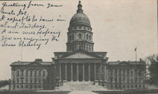 Front View of Kansas State House in Topeka Undivided Back Vintage Post Card picture